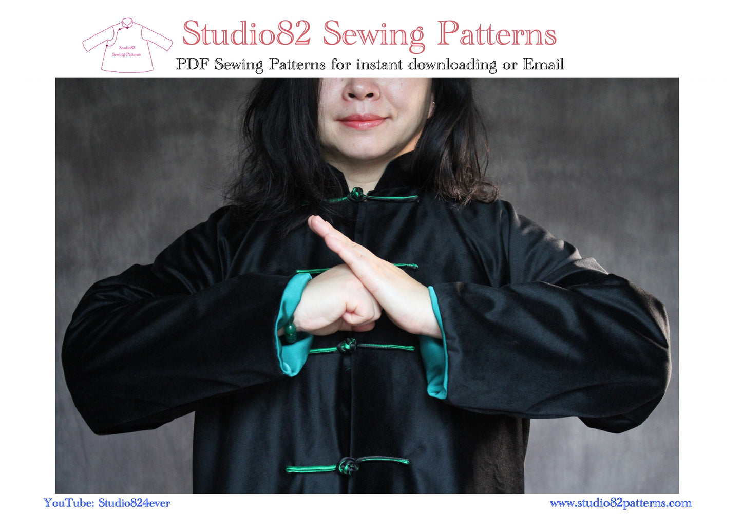 Digital Sewing Pattern of Tangzhuang Jacket/ Tang Suit/ Chinese Jacket for Women