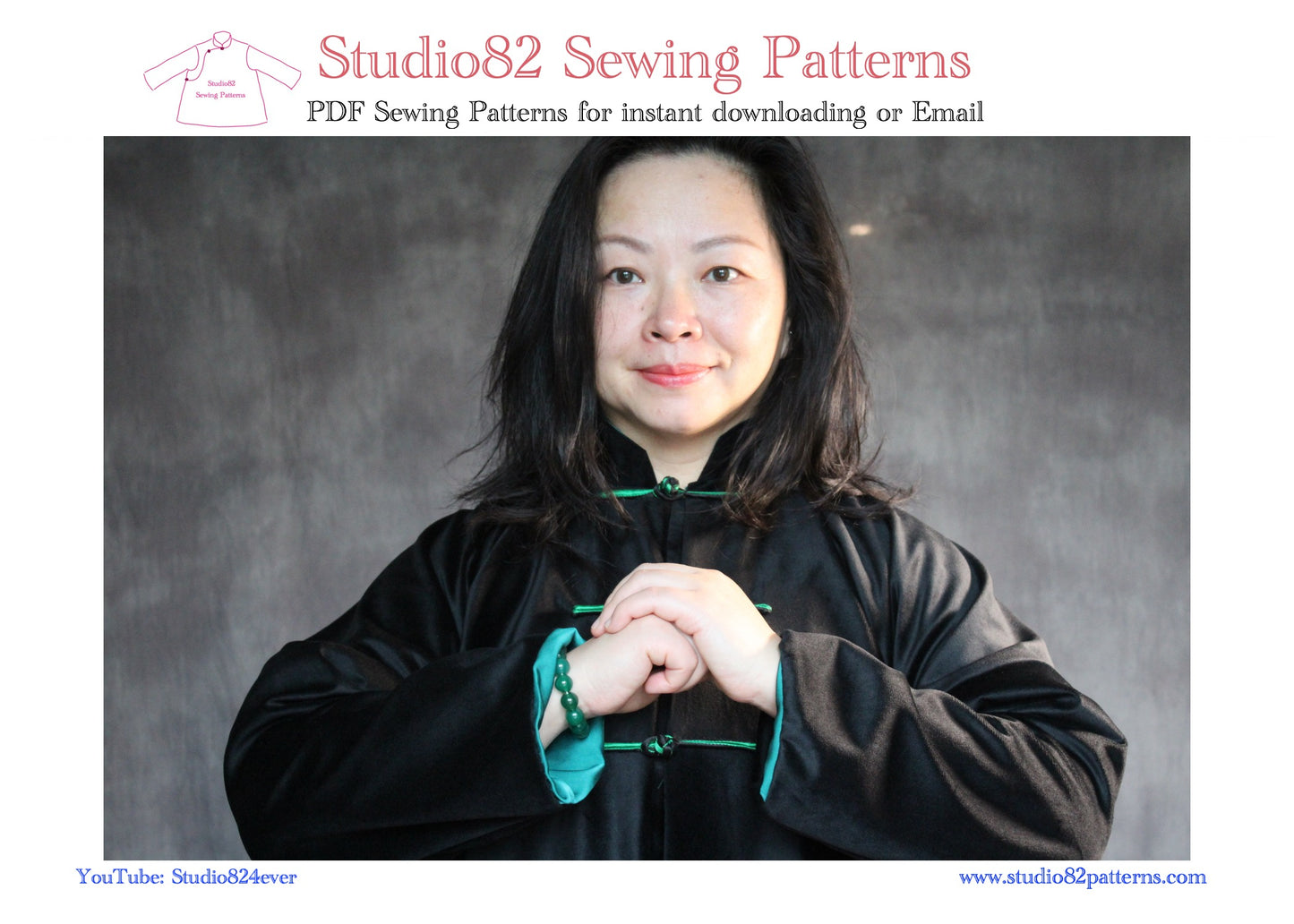 Digital Sewing Pattern of Tangzhuang Jacket/ Tang Suit/ Chinese Jacket for Women