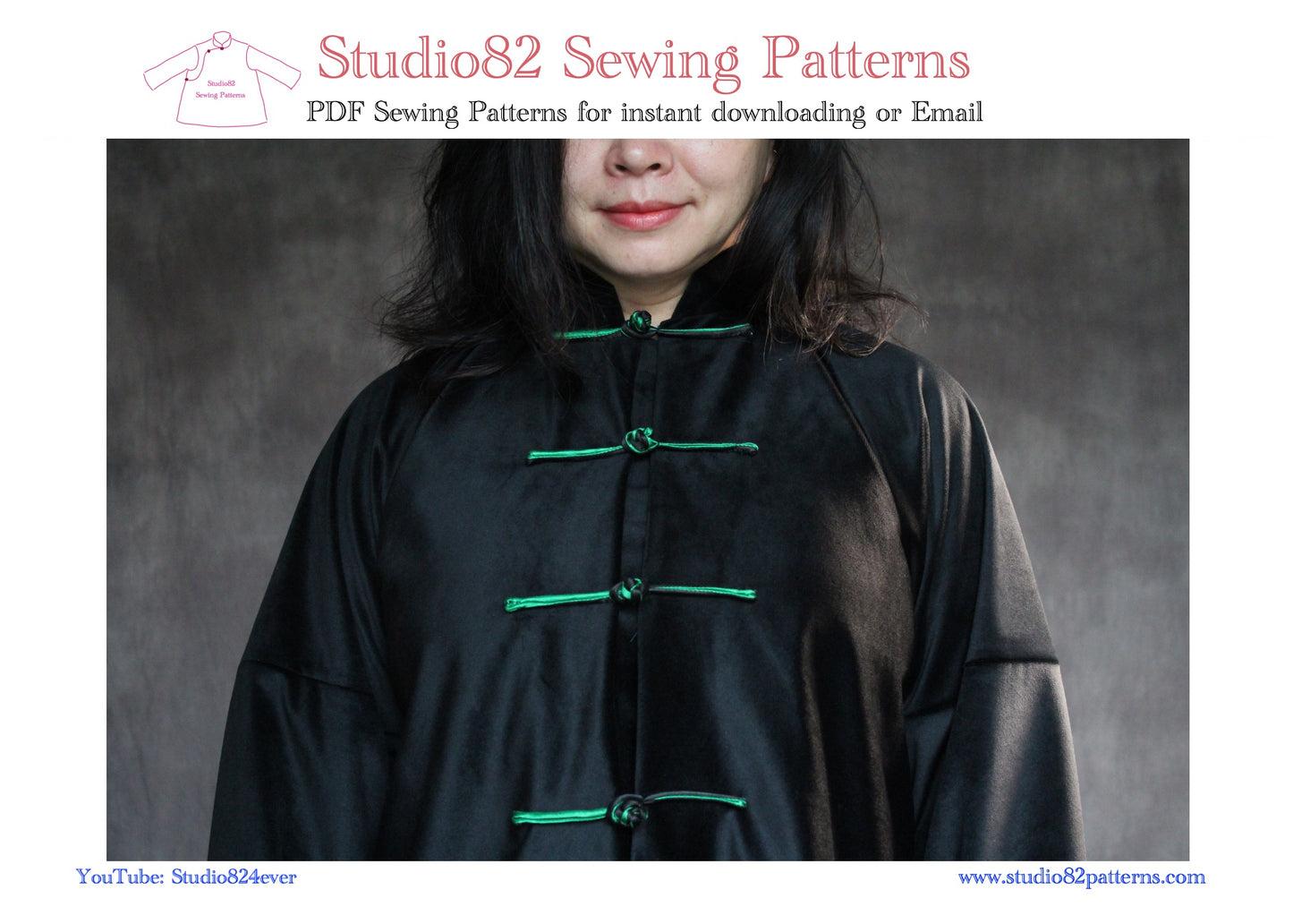 Digital Sewing Pattern of Tangzhuang Jacket/ Tang Suit/ Chinese Jacket for Women