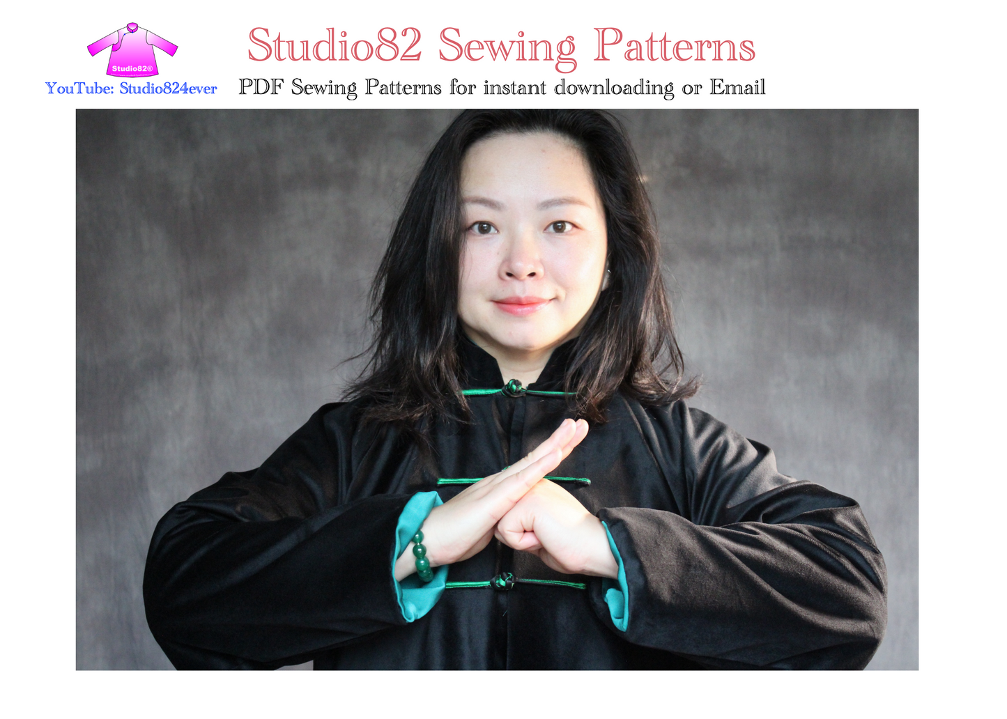 Digital Sewing Pattern of Tangzhuang Jacket/ Tang Suit/ Chinese Jacket for Women