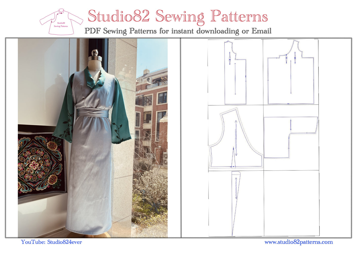Digital Sewing Pattern of Lhasa Chuba for Instant Download