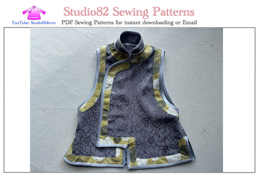 PDF Sewing pattern of PiPa Jin Waistcoat / Pipa-Style Waistcoat